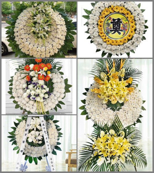 湖南永州道县白芒铺镇黑泥山村花圈速递